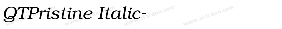 QTPristine Italic字体转换